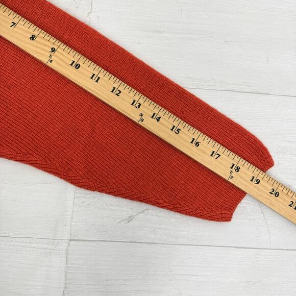 Free People Malibu‎ Surf Sweater XS Oversized Red Orange Fall Slouchy Relaxed - Picture 14 of 16